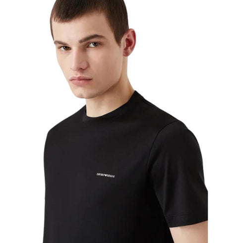 Emporio Armani T-shirt T-shirt Uomo con micro logo lettering sul petto Nero P24-EMPORIO ARMANI8N1TD81JUVZ-0999-S - Francavilla Moda